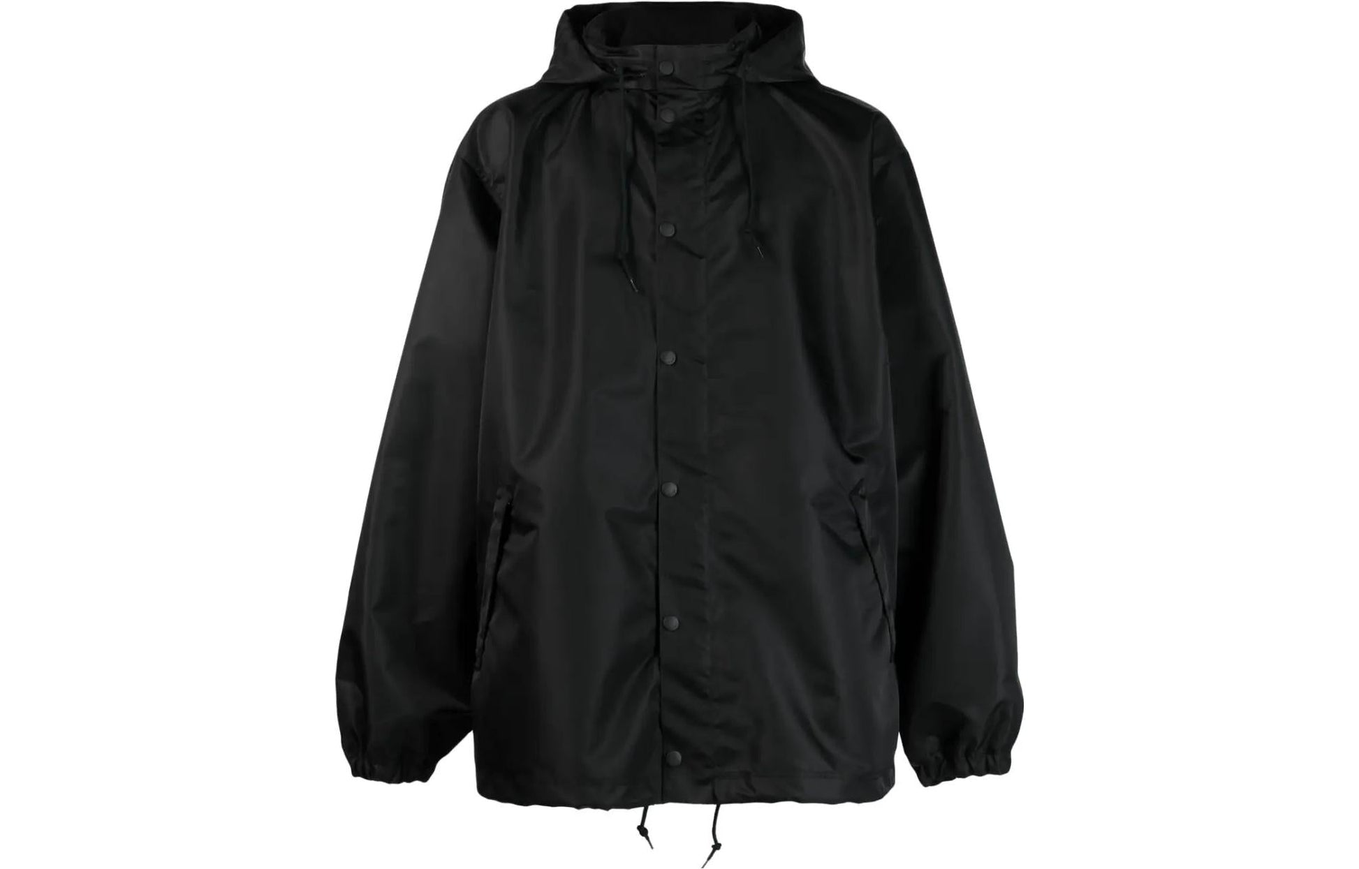 Balenciaga Tape Type Hooded Windbreaker Jacket 'Black' 738762TLO251000