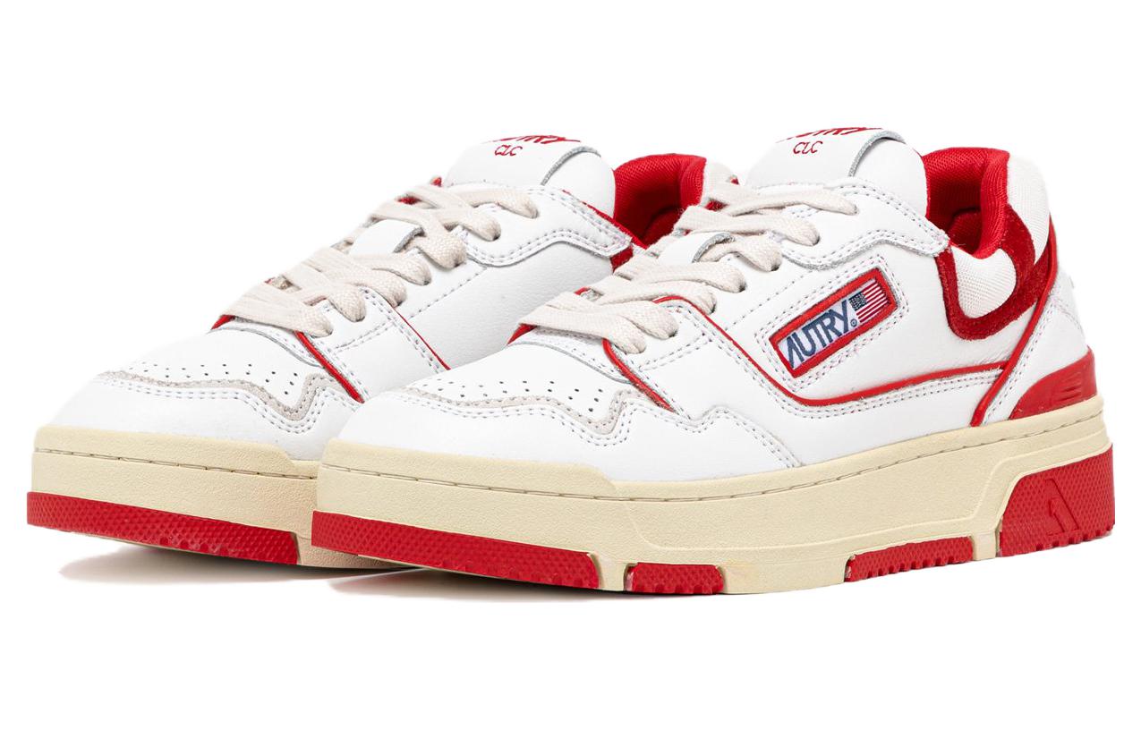 (WMNS) Autry CLC Leather Sneakers 'White Red' ROLW-MM12