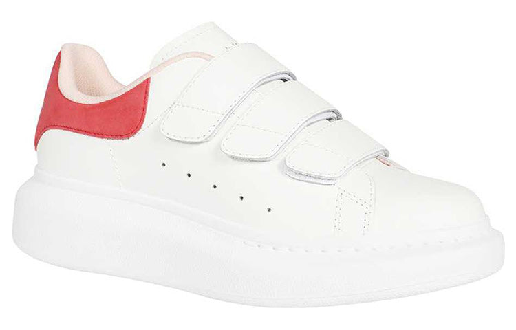 (WMNS) Alexander McQueen Leather Sneakers 'White Pink' 708075WHGP79996