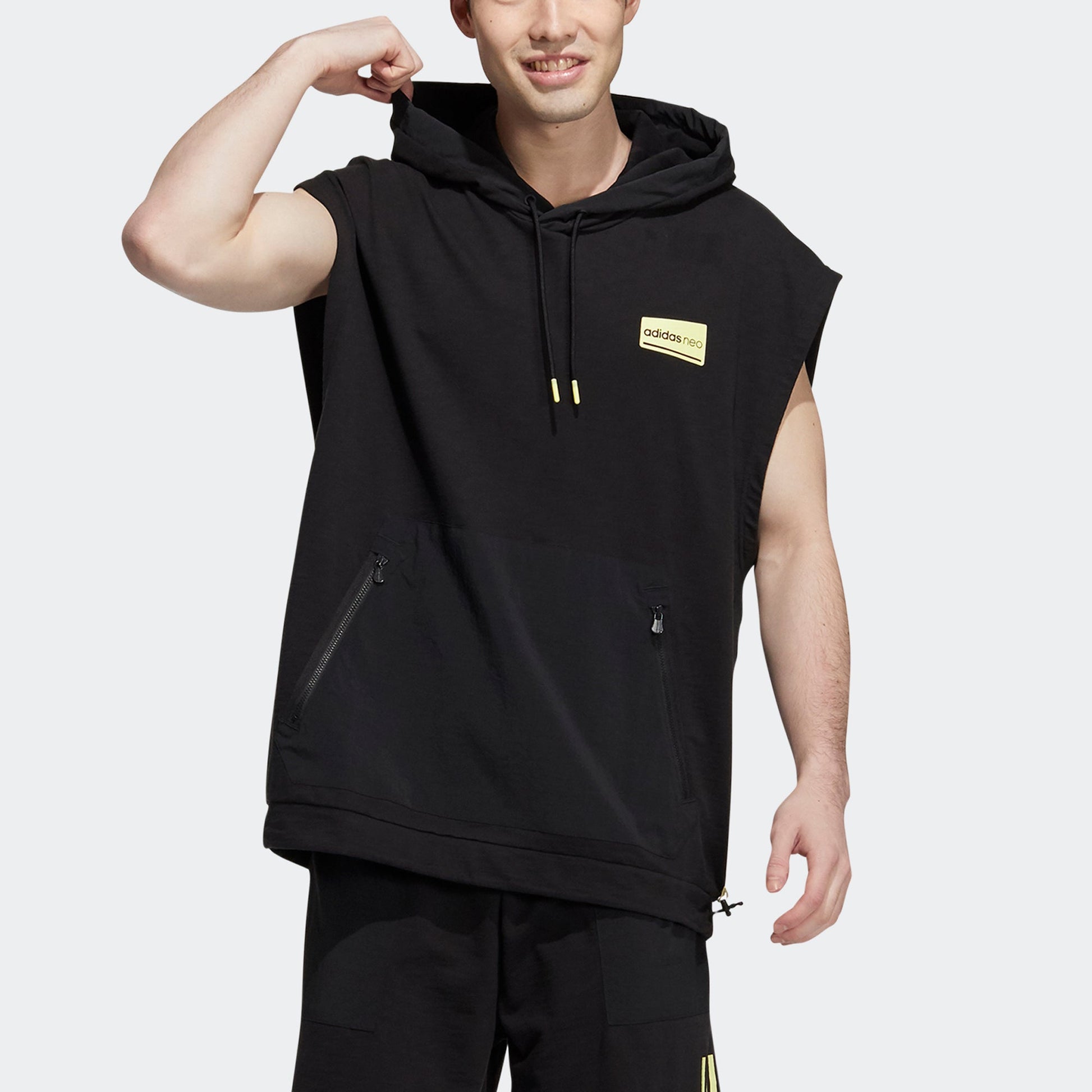 Men's adidas neo Pk Ss Ut Hdy Sleeveless Sports Black HA2912