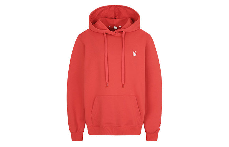 MLB New York Yankees Basic Large Logo Printing Sports hooded Long Sleeves Unisex Red 31HD03011-50R