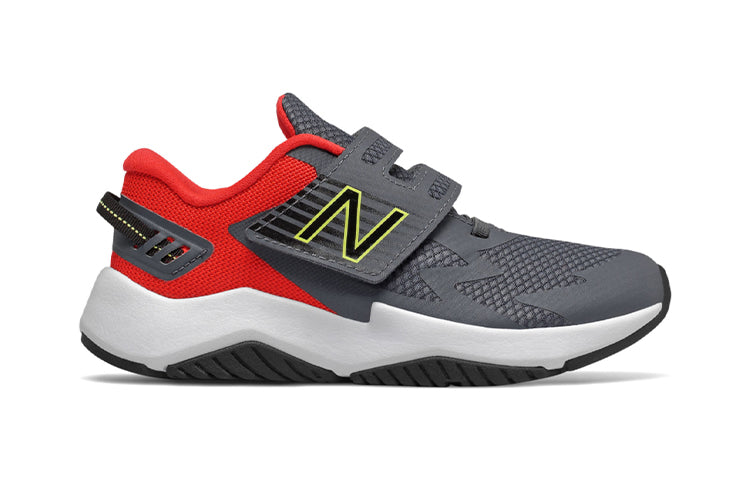 New Balance Kids' Hook and Loop Rave Run Grey/Red PTRAVLL1