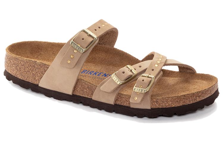(WMNS) Birkenstock Franca Soft Footbed Nubuk Leather Narrow Fit 'Sandcastle' 1024217