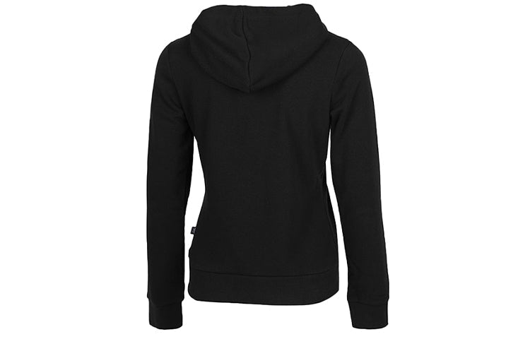 (WMNS) PUMA Amplified Fleece Hoodie 'Black White' 586595-01