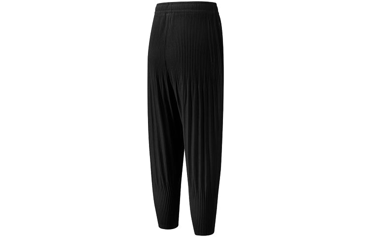 (WMNS) FILA Solid Color Loose Casual Pants Black A11W111805F-BK