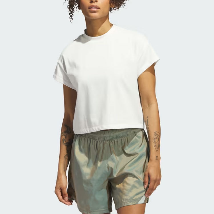 (WMNS) adidas Select Cutoff Tee 'Off White' IJ5235