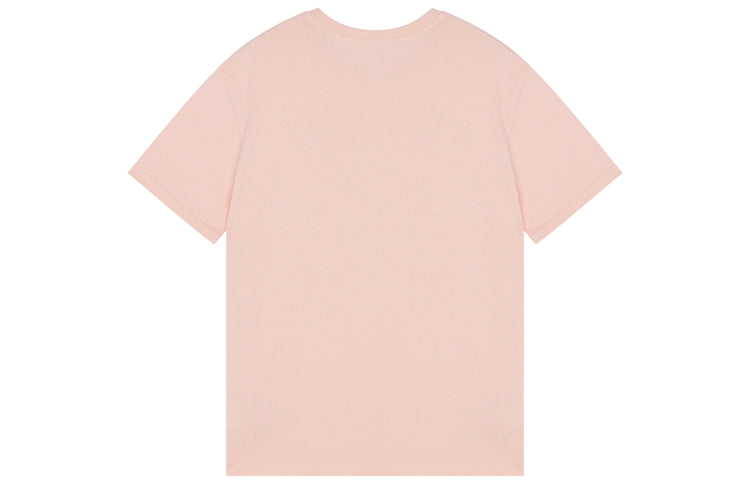 New Balance Logo Embroidered Knit Round Neck Short Sleeve Pink T-Shirt UT21503-PIE