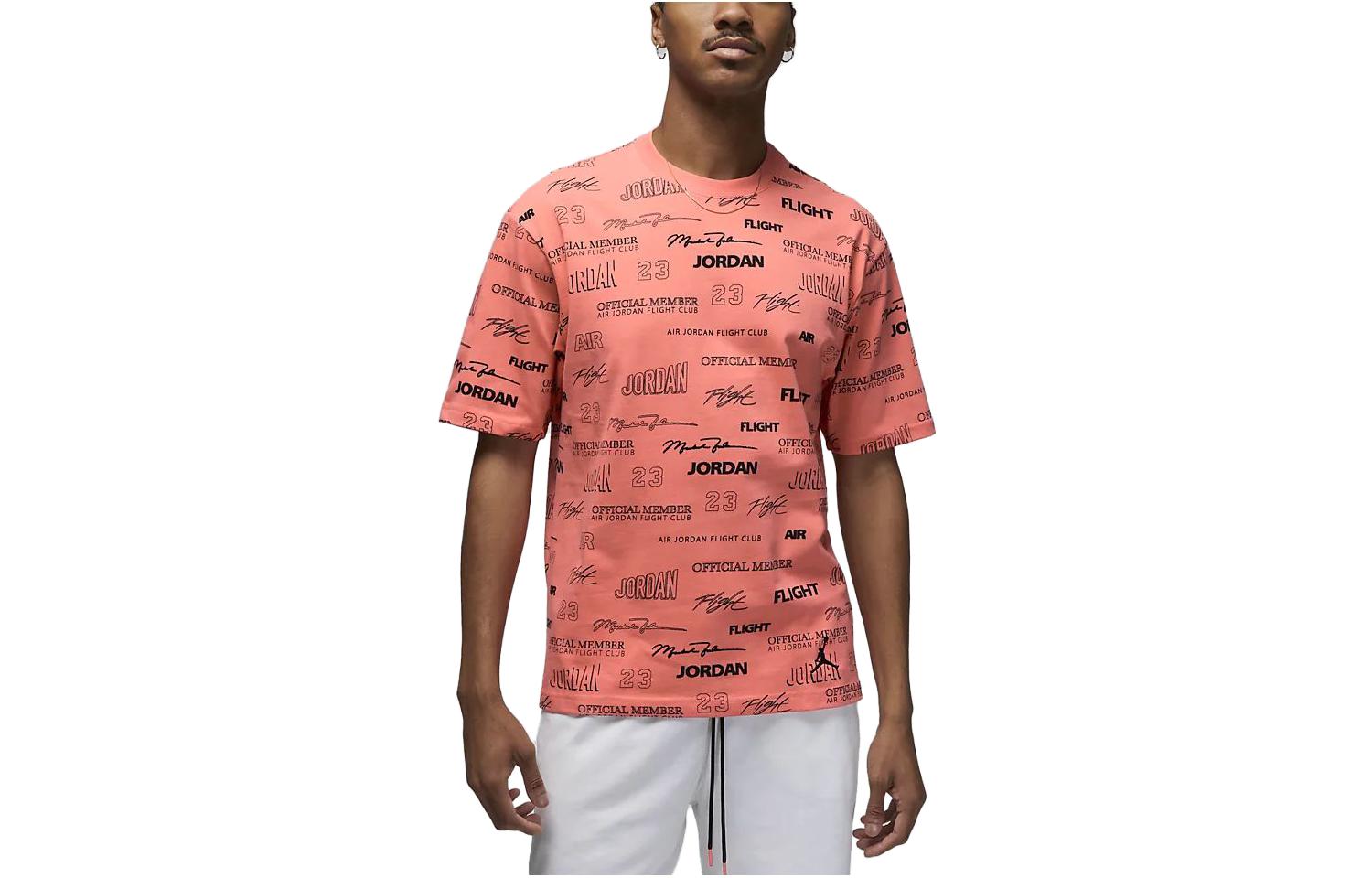 Air Jordan Flight MVP Statement AOP T-Shirt 'Pink Black' DX9573-814