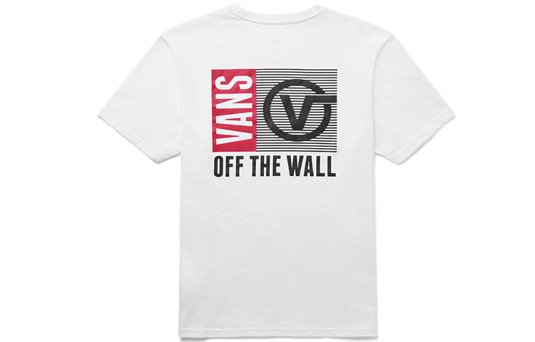 Men's Vans Casual Sports Round Neck Short Sleeve White VN0A48B1WHT