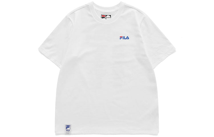 (WMNS) Fila Printing Round Neck Loose Short Sleeve White T11W122109F-WT