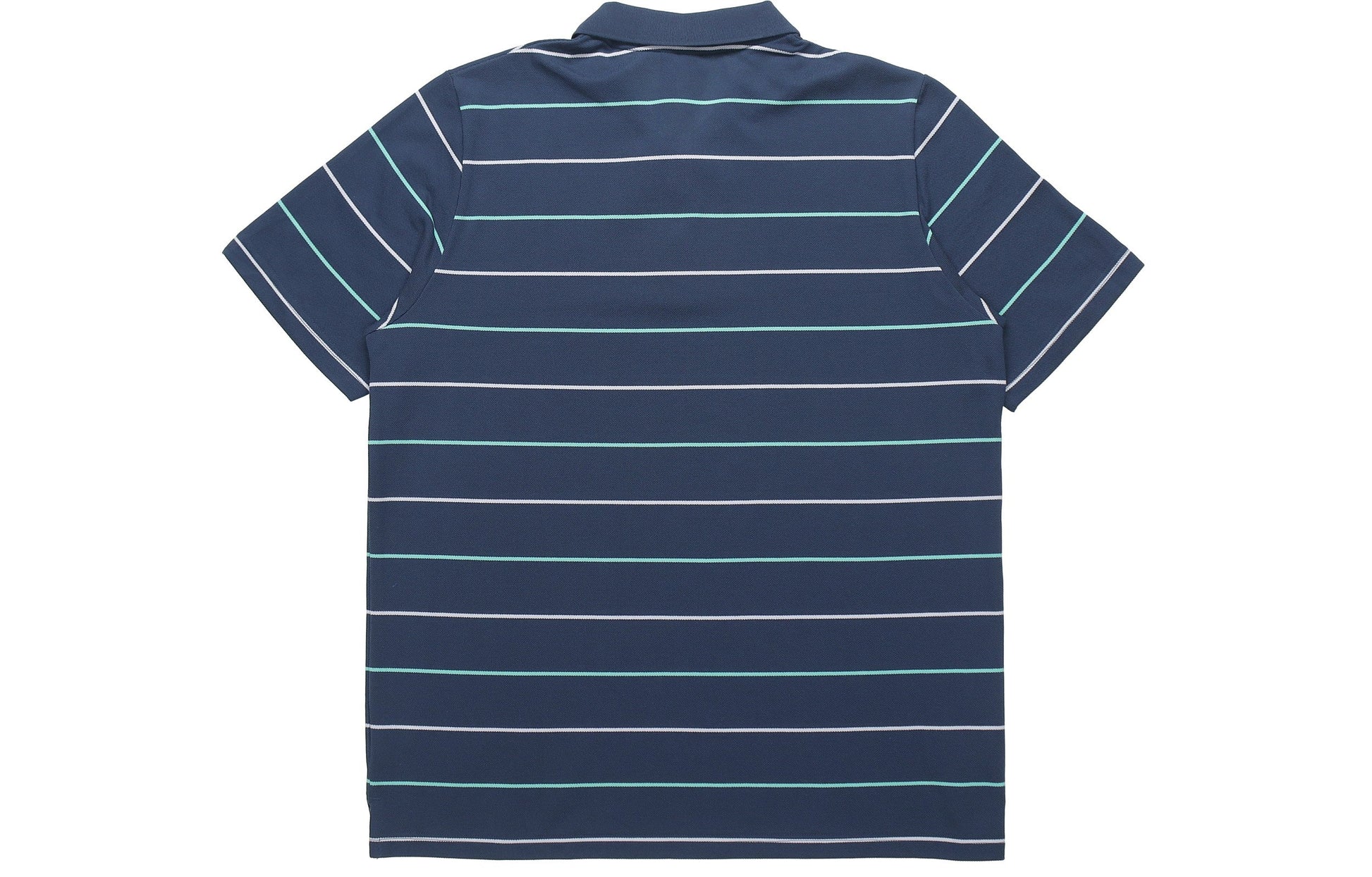 adidas Striped Logo Print Sports Short Sleeve Polo Shirt Navy GP1001