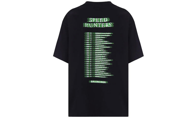 Men's Balenciaga Speedhunters Band Short Sleeve Black 556133TCV381000
