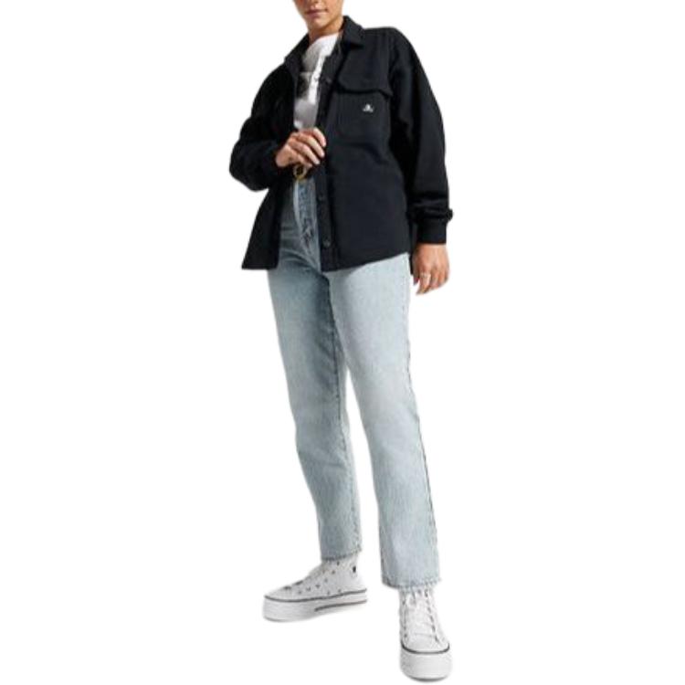 (WMNS) Converse Utility Shirt Asia Sizing 'Black' 10026034-A01