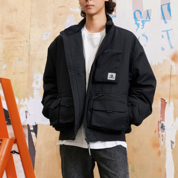Converse Short Down Bomber Jacket Asia Sizing 'Black' 10025251-A03
