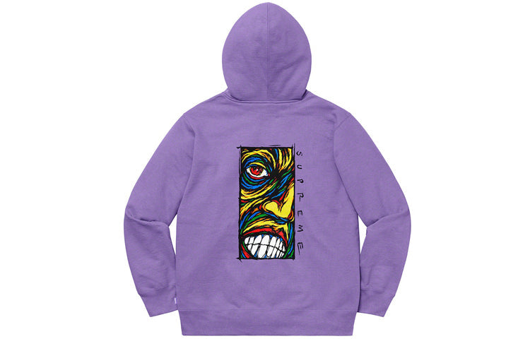 Supreme FW19 Week 13 Disturbed Zip Up Hooded Sweatshirt Light Violet SUP-FW19-10686