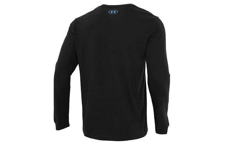 Under Armour Boxed Script Long Sleeve T-shirt 'Black Blue' 1361691-001