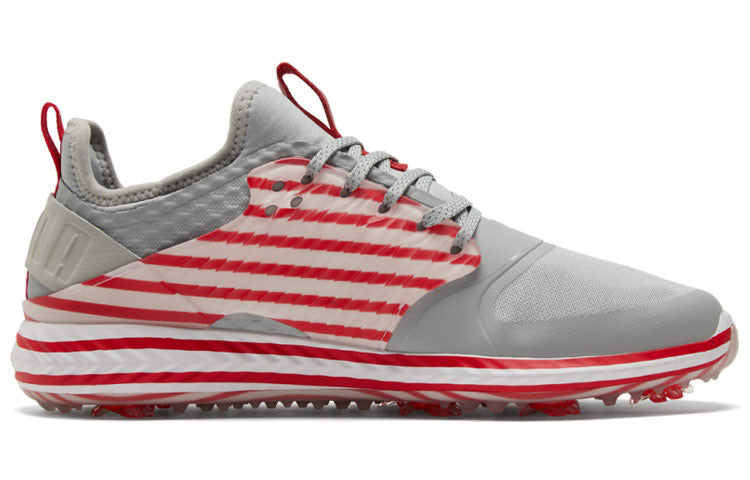 PUMA Ignite Pwradapt Golf Sport Shoe Caged Usa Gray/Red 194709-01