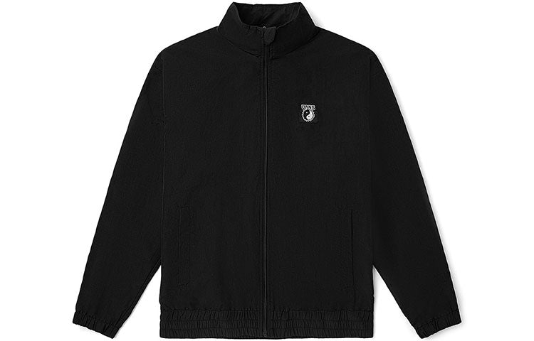 Vans SS22 Grid Printing Zipper Jacket Couple Style Black VN0A5HA5BLK