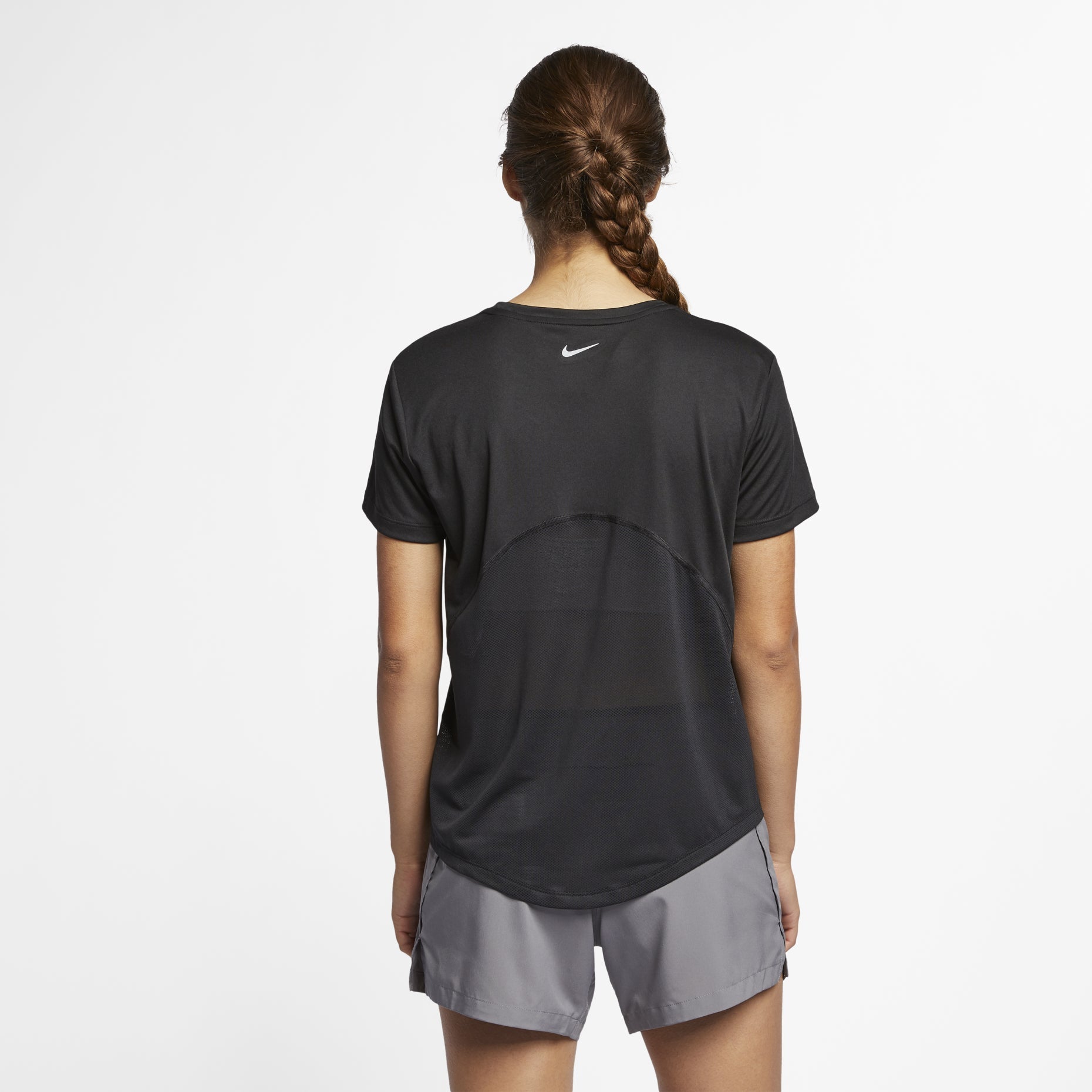 (WMNS) Nike Dri-FIT Sports Training Quick Dry Breathable Round Neck Short Sleeve Black T-Shirt AJ8122-010