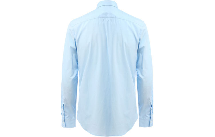 Men's Burberry Alphabet Logo Knit Long Sleeves Shirt Blue 80113701