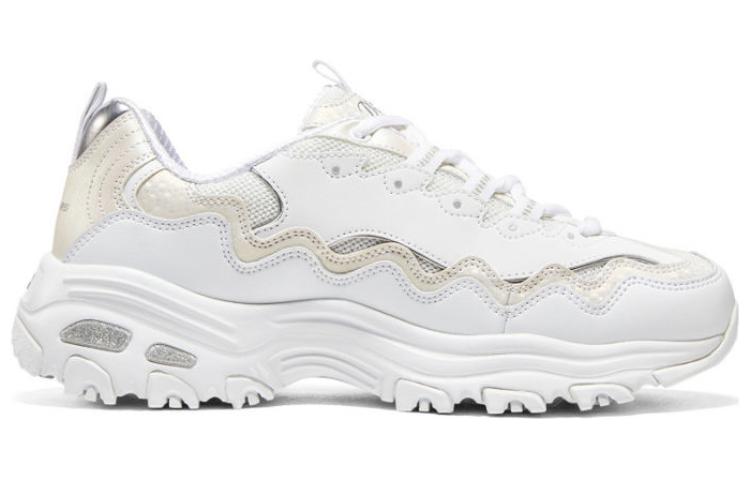 (WMNS) Skechers D'lites 1.0 Marathon Running Shoes 'White' 896242-WHT