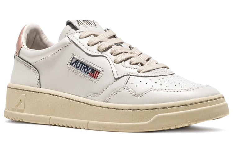 AUTRY Medalist Leather Low 'White Pink' AULM-LL16