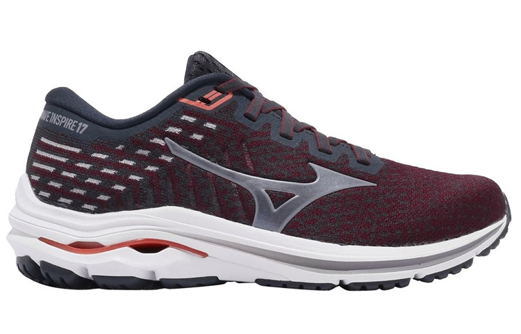 (WMNS) Mizuno Wave Inspire 17 Waveknit Wide 'Dark Red' J1GD212958