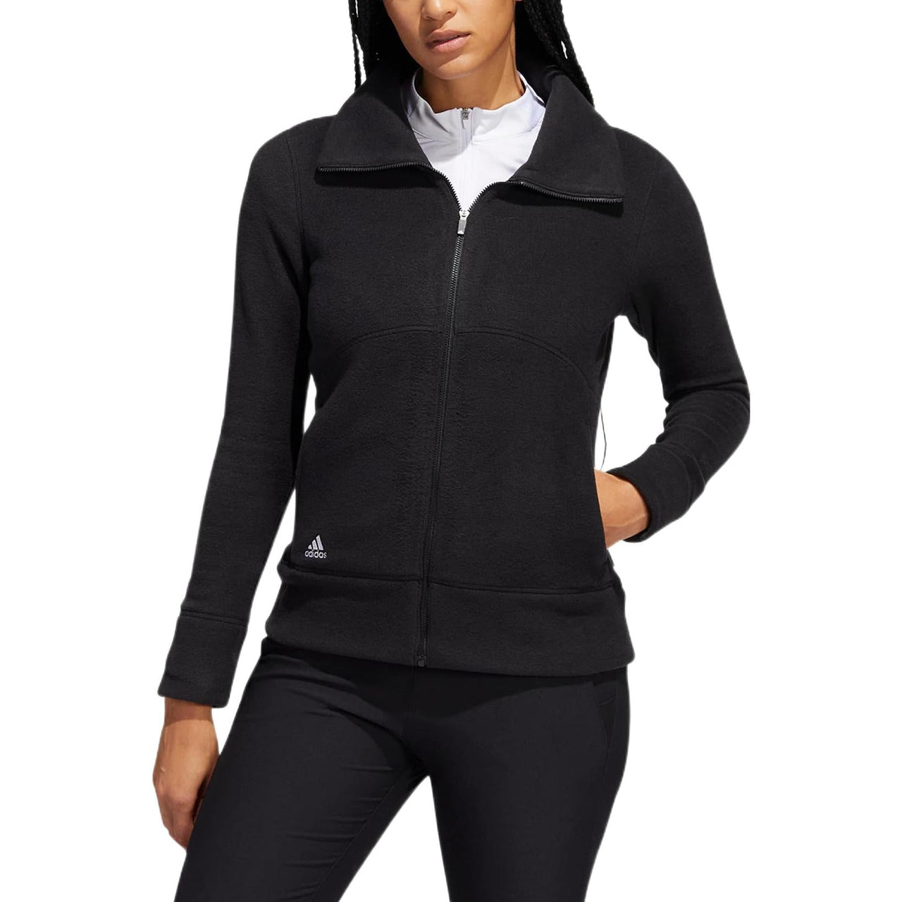 (WMNS) adidas Polar Fleece Jacket Asia Sizing 'Black' HG6990