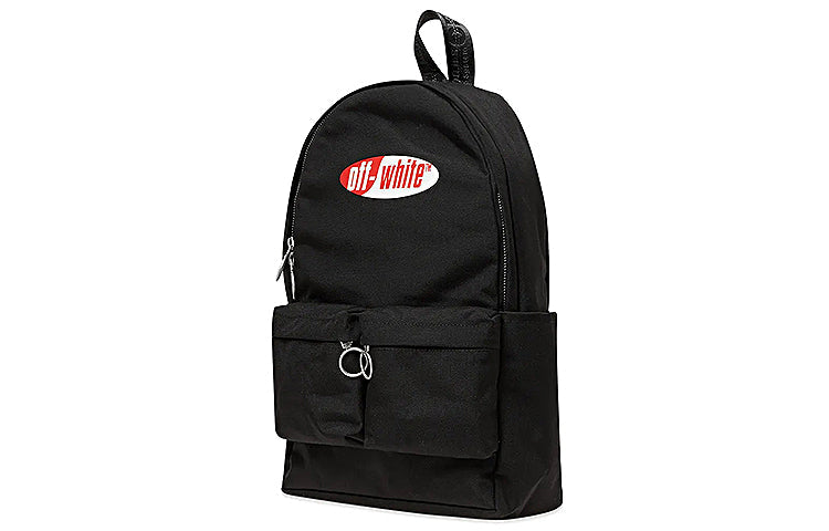 Off-White Red White Logo Multiple Pockets backpack schoolbag Black OMNB003S19D360061020