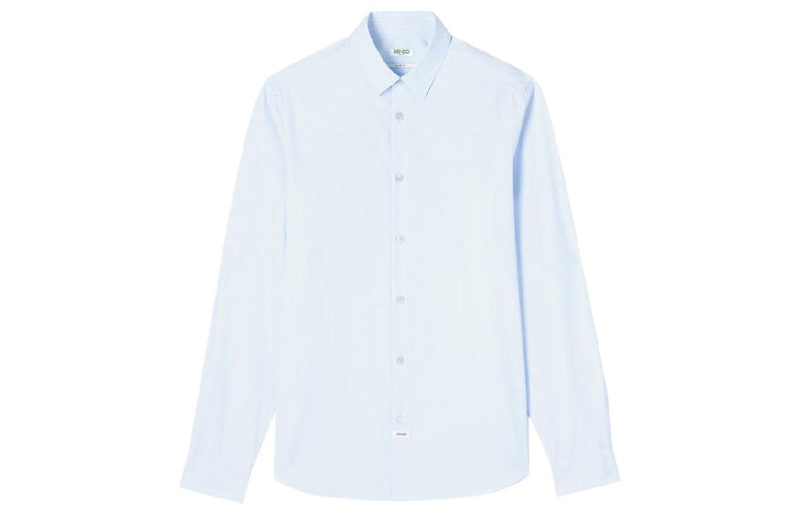Men's KENZO Printing Logo Long Sleeves Shirt Light Blue FA55CH2151FA-63