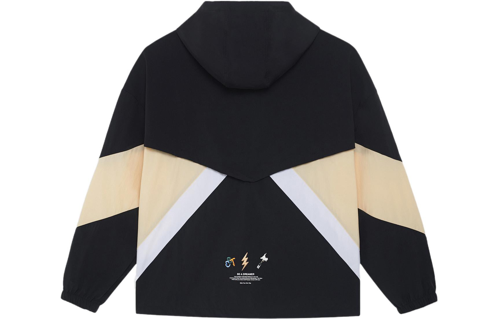 Li-Ning Way Of Wade Logo Color Block Hooded Jacket 'Black White' AFDSC41-1