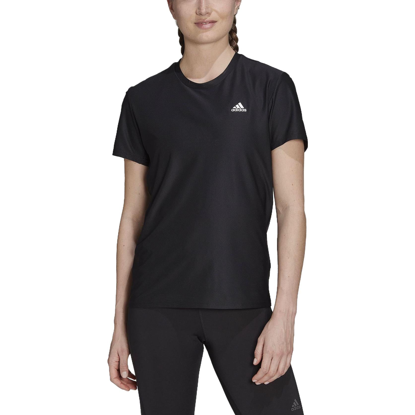 (WMNS) adidas Runner Running T-Shirt 'Black' HC6332