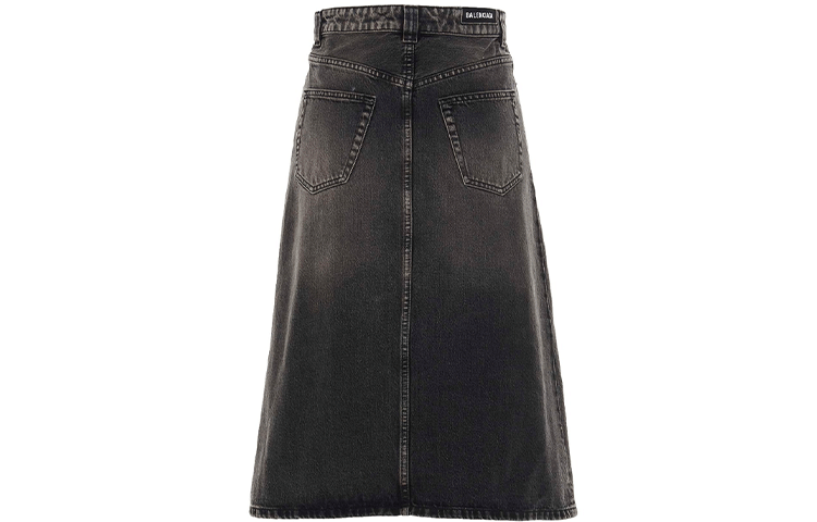 (WMNS) Balenciaga FW21 A Line Skirt 'Washed Grey Denim' 646913TBP477767