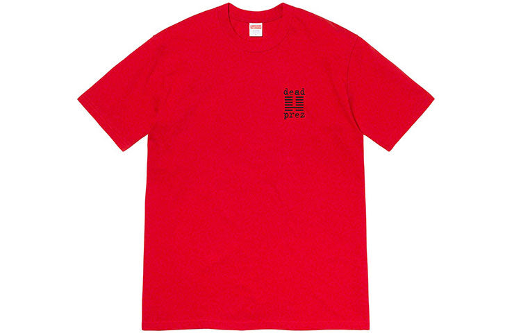 Supreme FW19 Week 15 x Dead Prez Tee Crossover Round Neck Short Sleeve Unisex Red SUP-FW19-10763