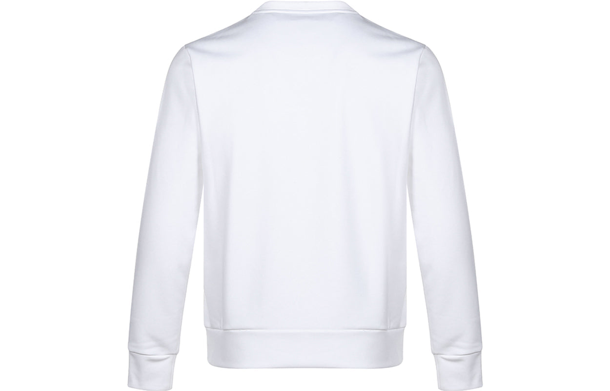 Men's FENDI Embroidered Round Neck Long Sleeves White FAF535AD3RF0ZNM