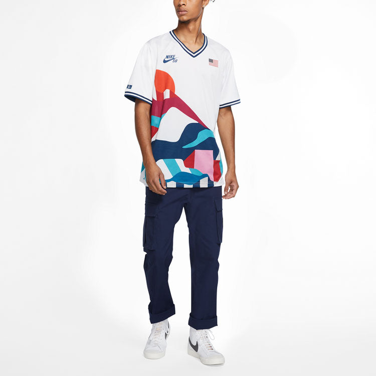 Nike SB x Parra USA Federation Kit Crew Tee 'White Multi' CT6072-100