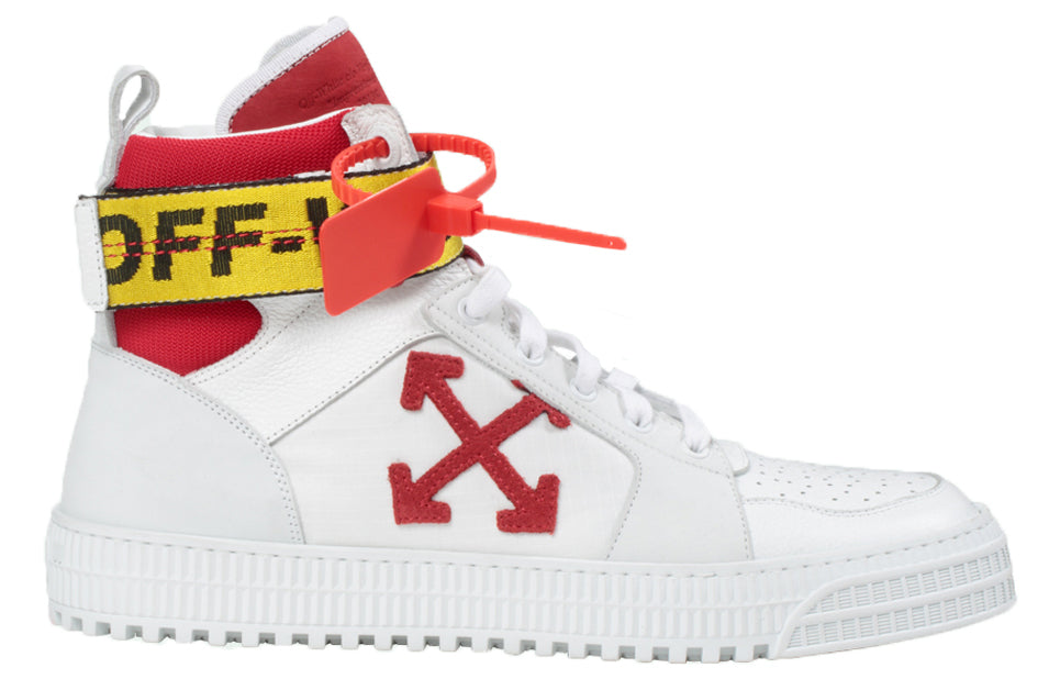 Off-White HI Top Sneakers 'White Red' OM1A102R198000010120