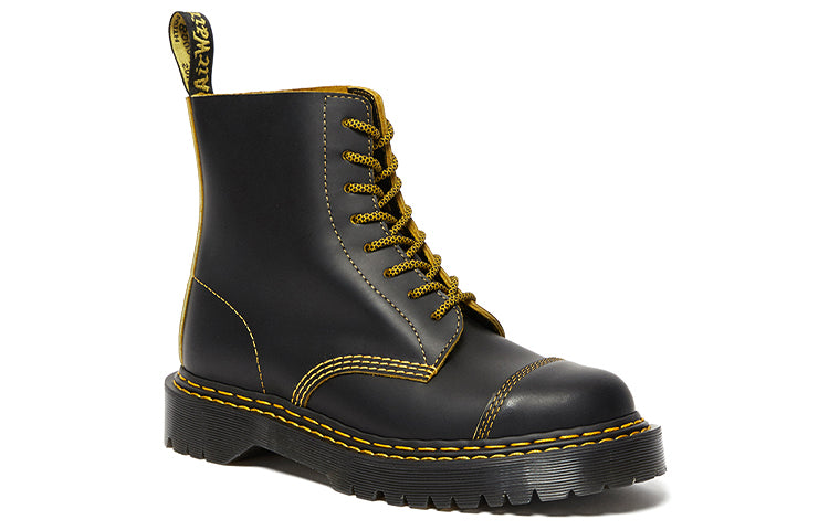 (WMNS) Dr. Martens 1460 Pascal Bex Double Stitch 'Black Yellow' 25946032