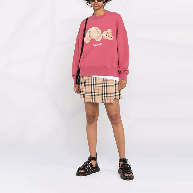 (WMNS) Palm Angels Teddy Bear Sweatshirt 'Punch Pink' PWBA017F21FLE0032860
