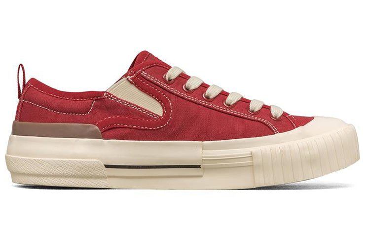 (WMNS) Skechers New Moon Low Top Canvas Sneakers Red 155391-RED