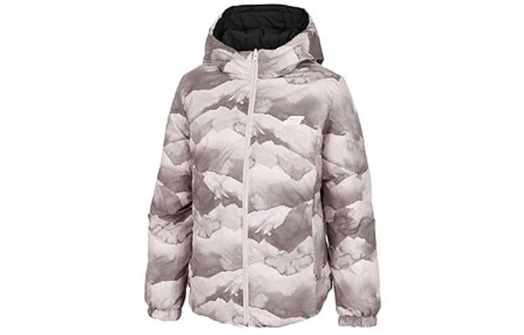 (WMNS) Skechers Lightweight Warm Reversible Down Jacket 'Black Grey Purple' P421W048