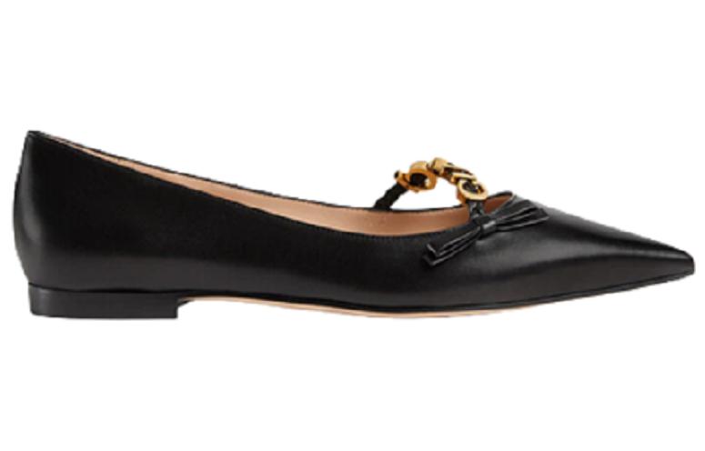 (WMNS) Gucci Ballet Flat 'Black' 674772-C9D10-1000