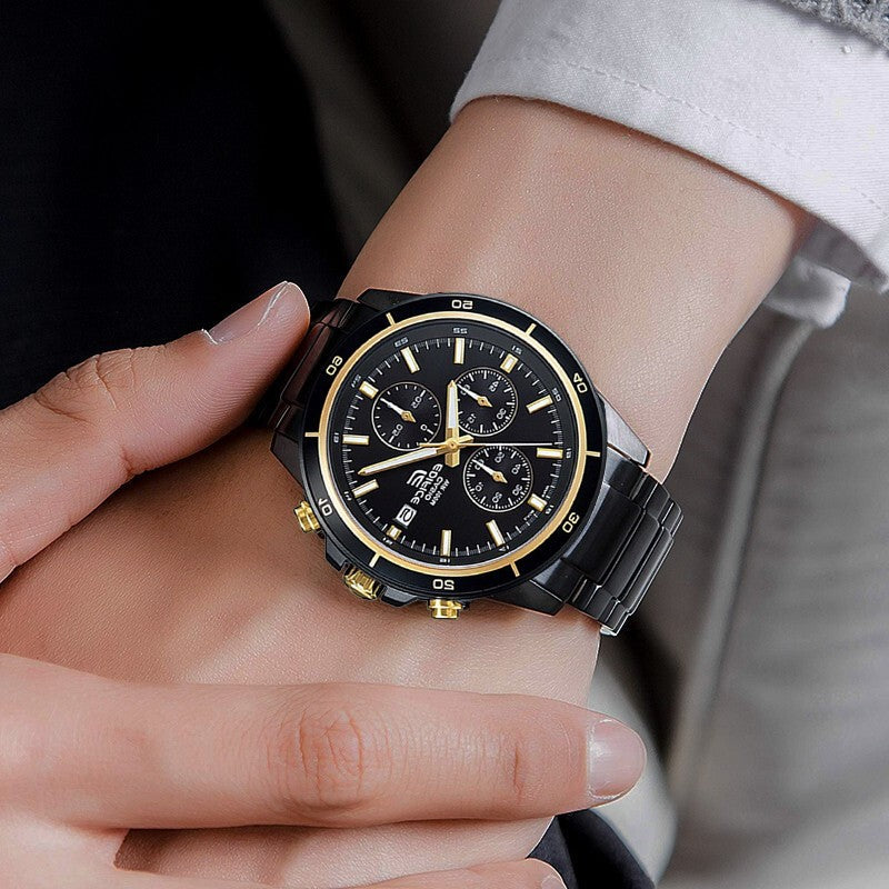 Men's CASIO EDIFICE IP Watch Business Mens Black Analog EFR-526BK-1A9