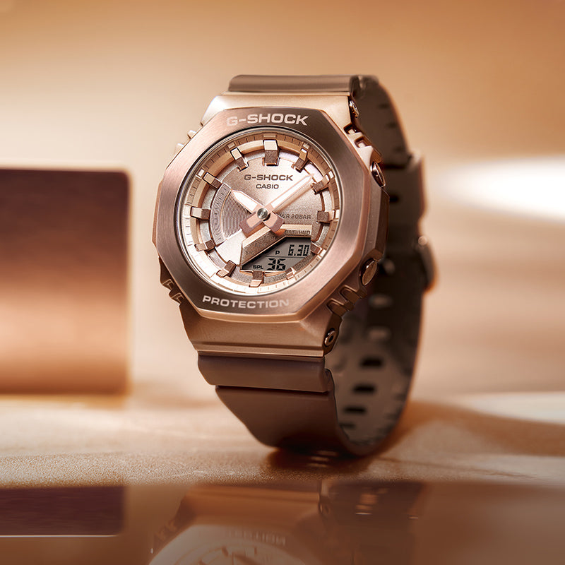 CASIO G-Shock Analog-Digital 'Rose Gold' GM-S2100BR-5APR