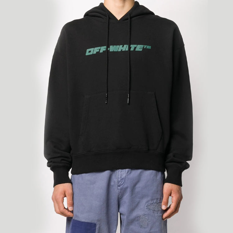 Off-White FW20 Trellis Worker Hooded Pullover Men Black OMBB037E20FLE0101055