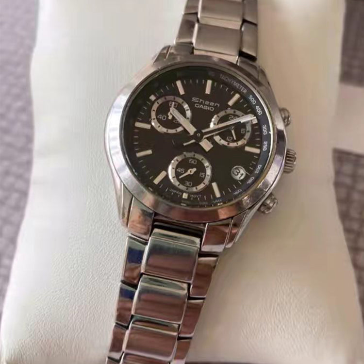 CASIO SHEENSeries es Silver/ Black Analog SHN-5000BP-1A