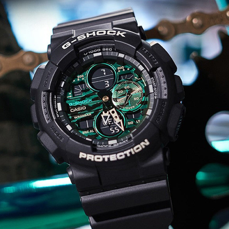 CASIO G-Shock Analog-Digital 'Black Green' GA-140MG-1A