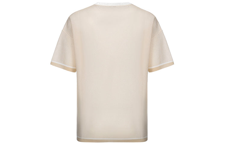 KENZO Tiger Head Pattern Short Sleeve Beige FA5-2PU505-3XC-02