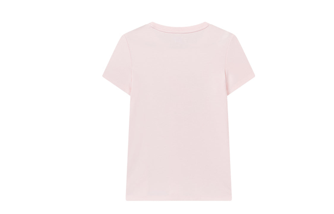 (WMNS) FILA Alphabet Logo Printing Knit Short Sleeve Pink F11W018153F-PK