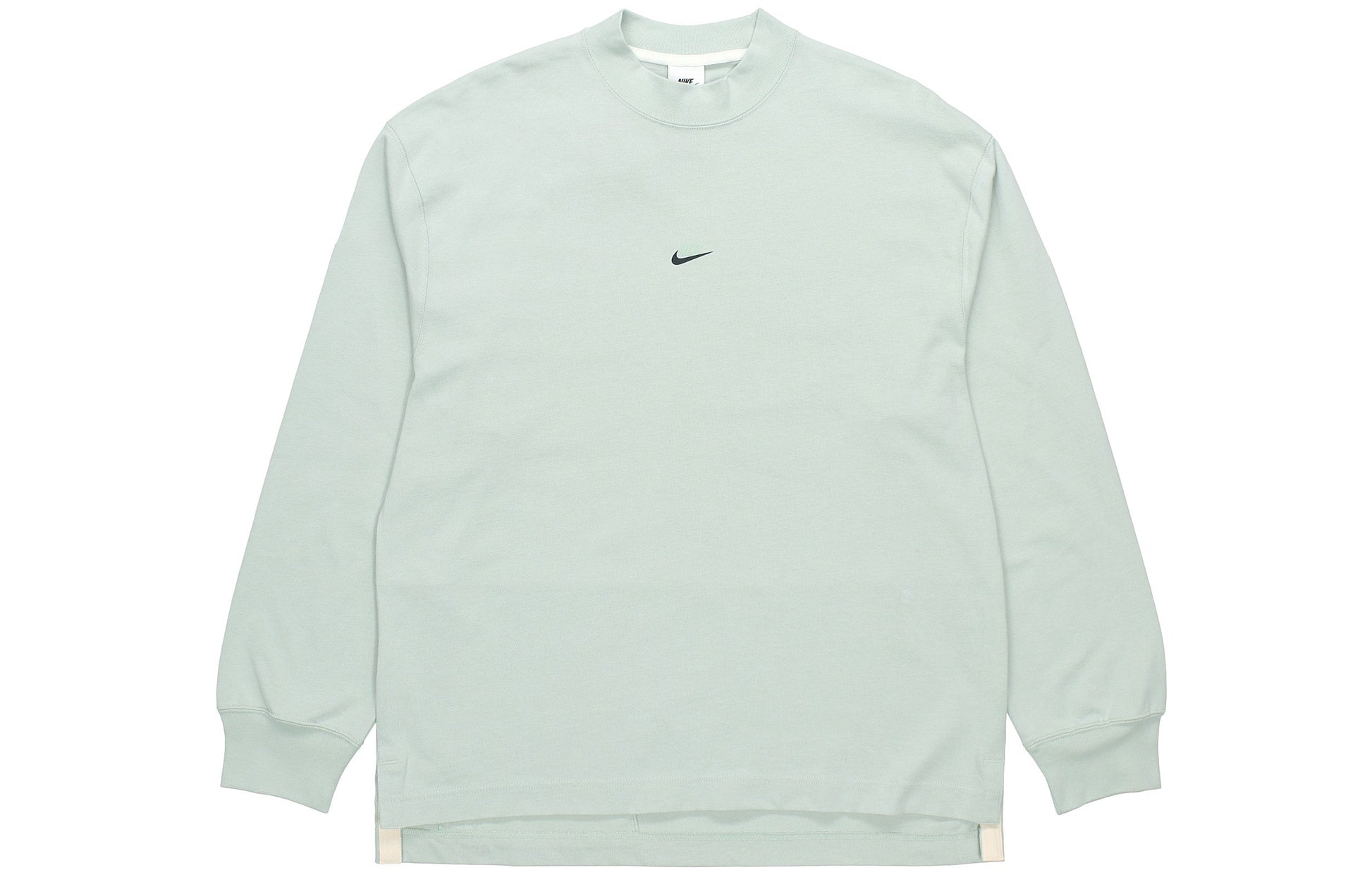 Men's Nike Sportswear Style Essentials Stand Collar Cotton Pullover Long Sleeves Blue T-Shirt DD7029-017